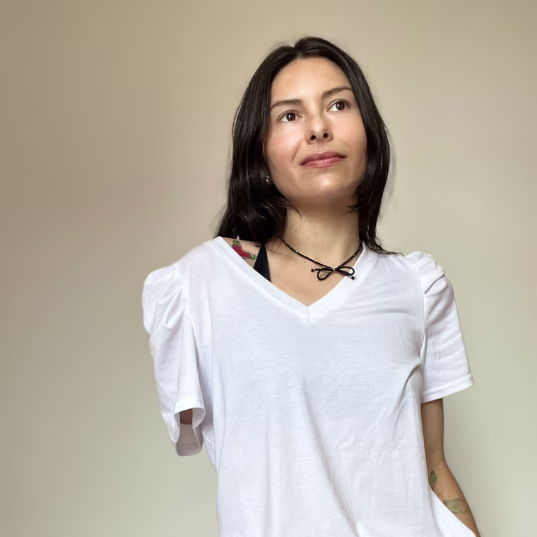 Single image of a Woman wearing a White Shirt from Amazon