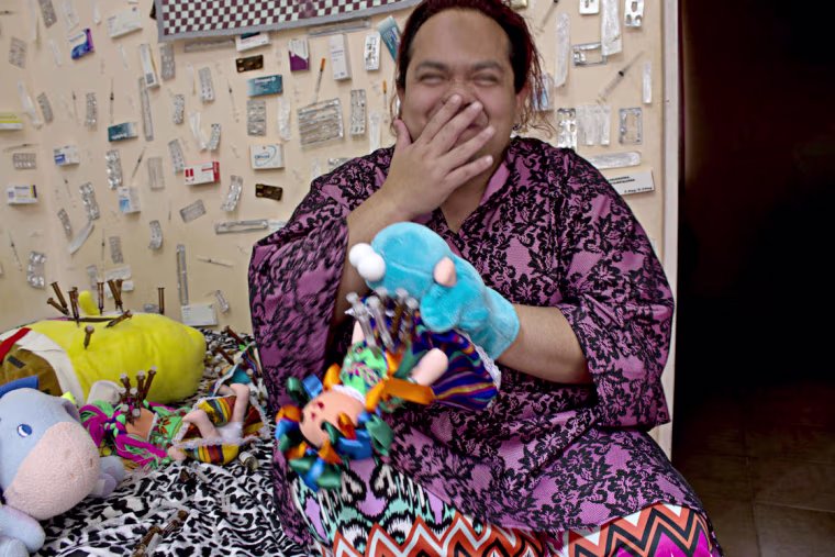 Plastic artist Pedro Miranda who is also an LGBTQ indigenous person.