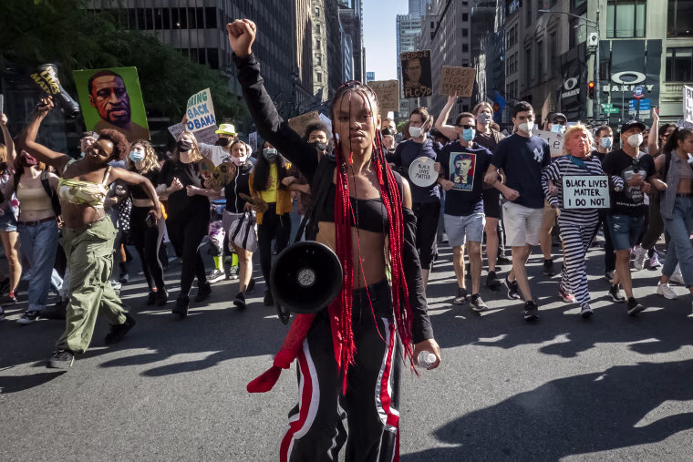 Image: Protestors at a George Floyd Protest in New York City