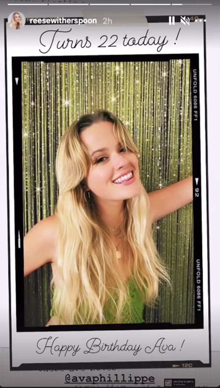 Witherspoon shares Ava and son Deacon with her ex-husband, Ryan Phillippe.