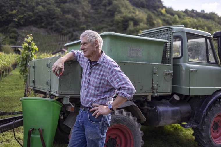 Christoph Baecker, a winegrower in Mayschoss, Germany.