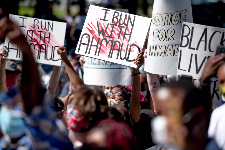 Image: Georgia NAACP Holds Protest For Shooting Death Of Jogger Ahmaud Arbery