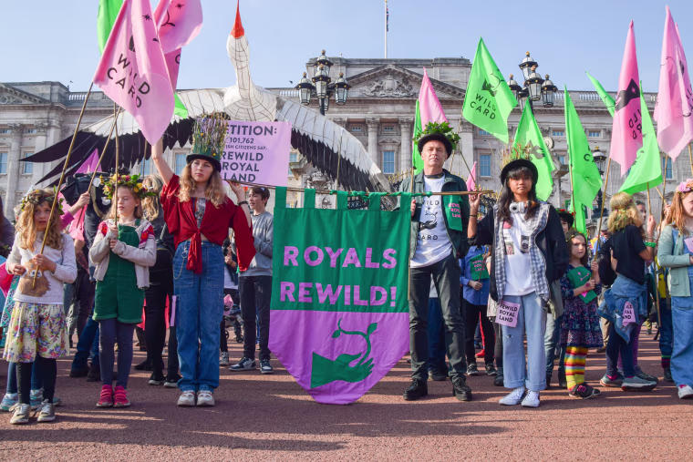 Naturalist and presenter Chris Packham stands with