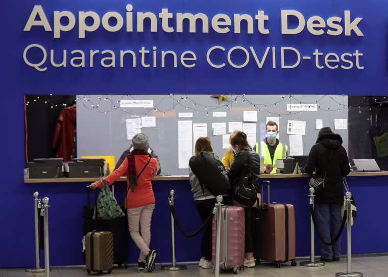 Image: Dutch health authorities find 61 passengers who arrived from South Africa as COVID-19 positive, in Amsterdam
