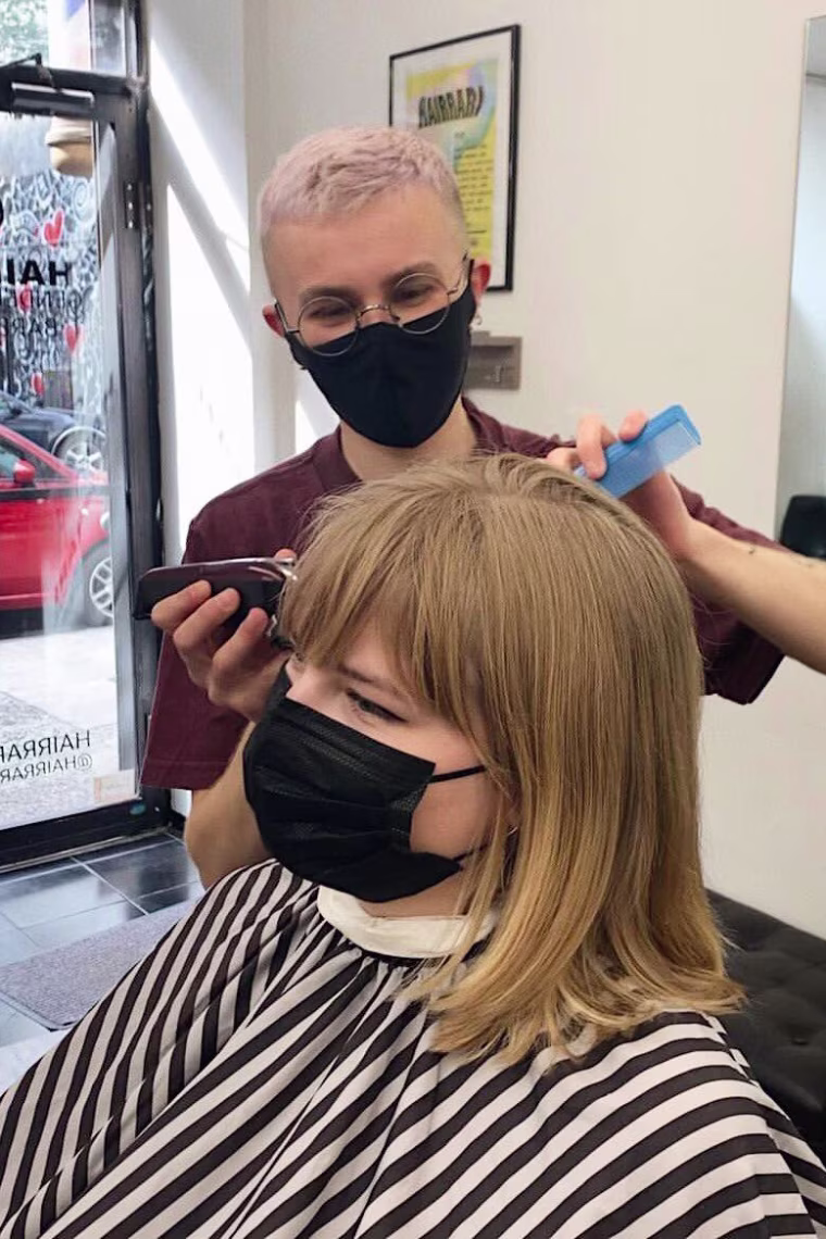 Prince is a transmasculine barber at Hairrari.