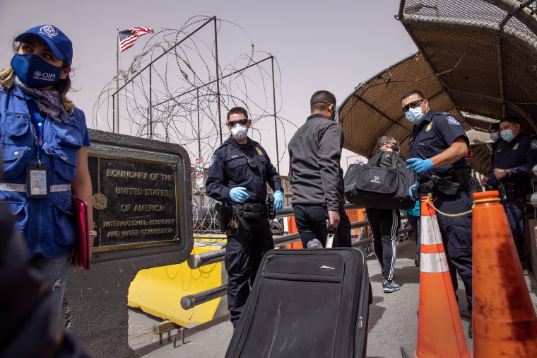Migrants Cross From Mexico Into U.S. Near Ciudad Juarez