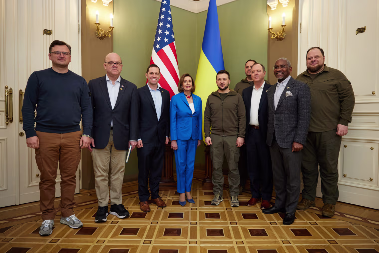 Nancy Pelosi Meets In Kyiv With Ukrainian President Zelensky