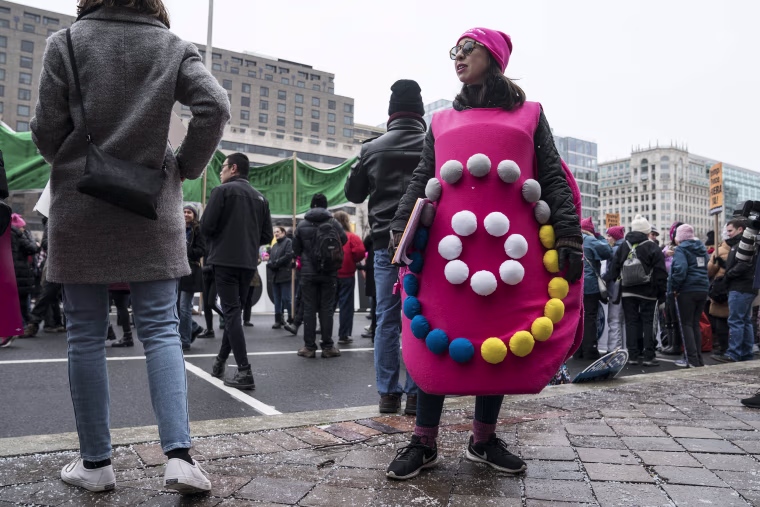 Demonstrators Take Part In The 2020 Women's March On Washington
