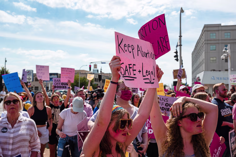 Abortion rights demonstrators to protest the Supreme Court's decision in the Dobbs v Jackson Women's Health case