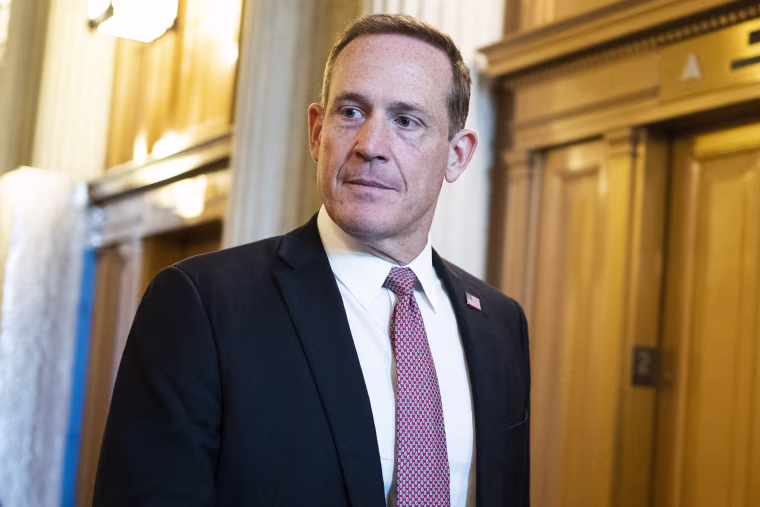 Rep. Ted Budd, R-N.C., walks in the U.S. Capitol on June 14, 2022.