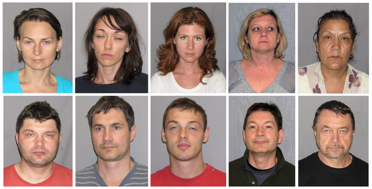Chapman, top row, center, was one of 10 Russians arrested by the FBI in 2010 on espionage charges.
