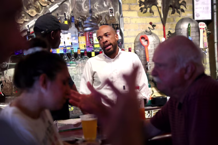 Image: Democratic Senate Candidate Mandela Barnes Campaigns In Milwaukee