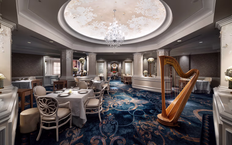 The interior of Victoria and Albert's restaurant.