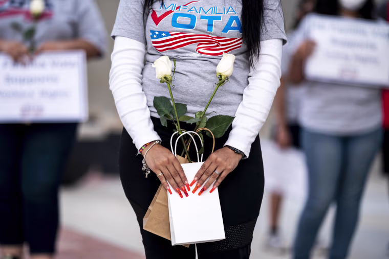 A rally organized by Mi Familia Vota in Las Vegas in 2020.