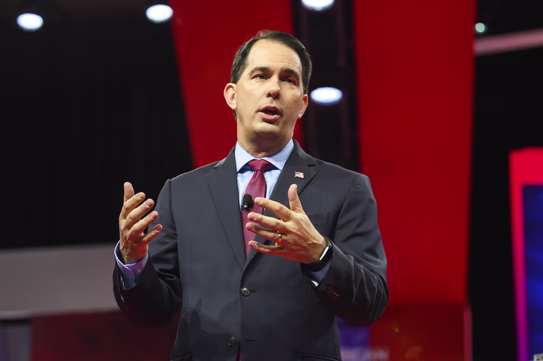 Former Wisconsin Governor Scott Walker speaks at the American Conservative Union's Conservative Political Action Conference at the Gaylord National Resort & Convention Center in Oxon Hill, Md., on Feb. 28, 2019.