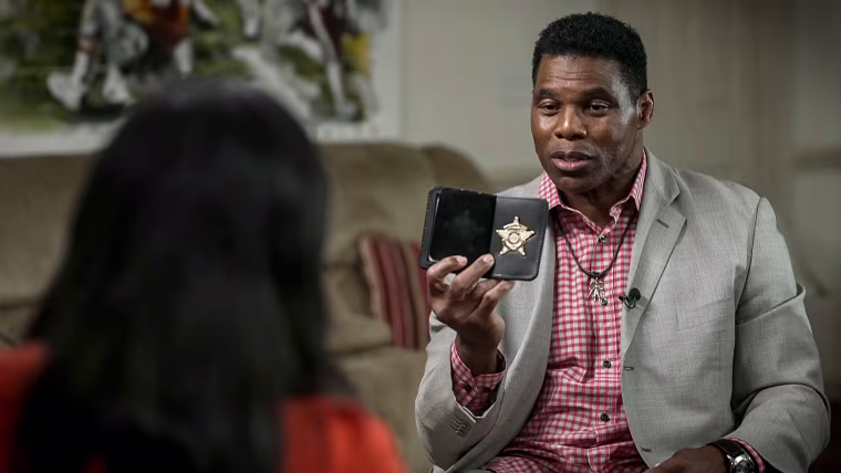 Herschel Walker during an interview with NBC News.