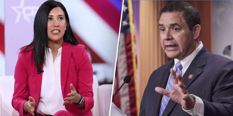 Republican Cassy Garcia and Rep. Henry Cuellar.