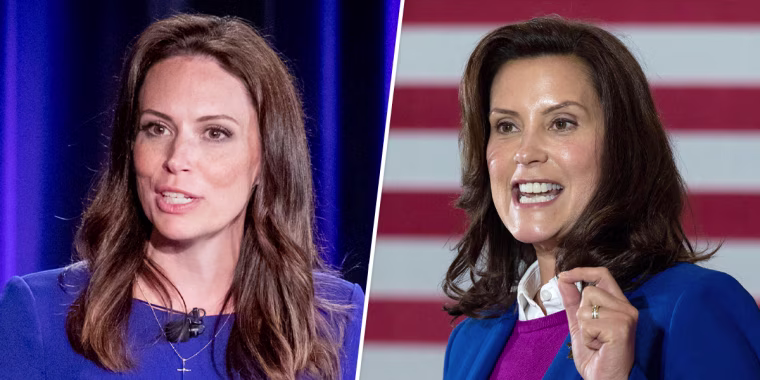 Tudor Dixon, Gretchen Whitmer.