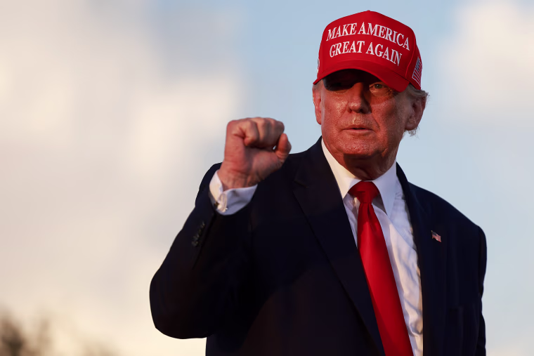 Former President Donald Trump at a rally for Sen. Marco Rubio, R-Fla., in Miami on Nov. 6, 2022.