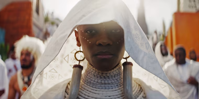 Letitia Wright as Shuri in 'Black Panther: Wakanda Forever'.