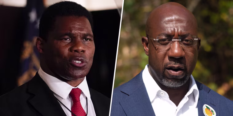 Herschel Walker and Raphael Warnock 