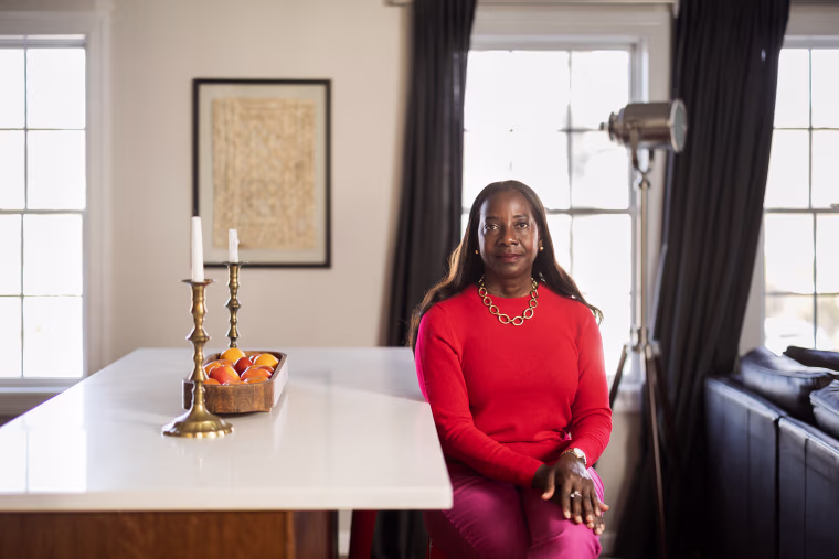 Sandra Lindsay at her home in Long Island, N.Y., on Dec. 10, 2022.