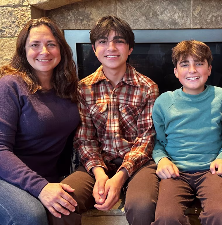 Image: Annemarie Gibson and her sons