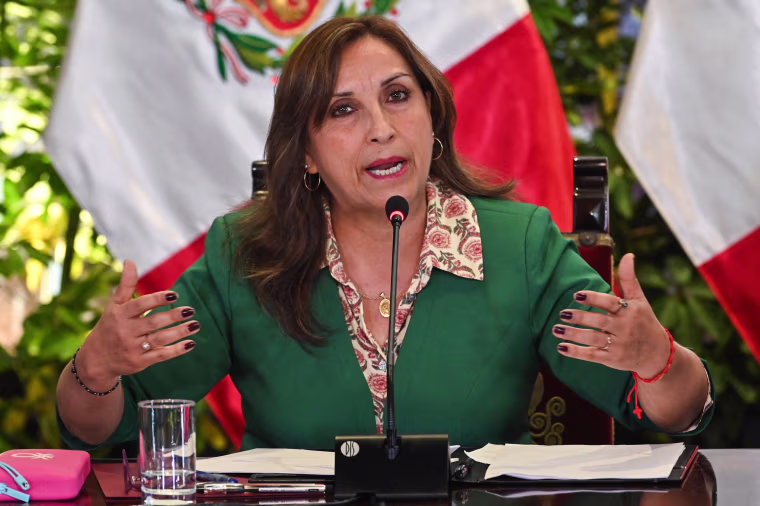 Peru's President Dina Boluarte speaks in Lima on Jan. 5, 2023.