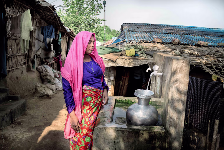 Rahima Khatun said she had not wanted her 17-year-old son, Mohammad Hossain, to leave the camp, but “there is no option without escape from here.”