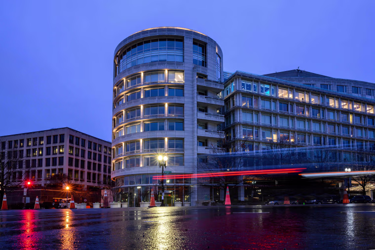 An office building housing the Penn Biden Center for Diplomacy and Global Engagement in Washington