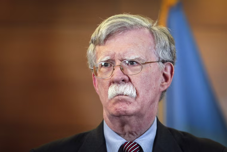 National Security Advisor John Bolton speaks during his a press-conference in Kiev, Ukraine, on Aug. 28, 2019.