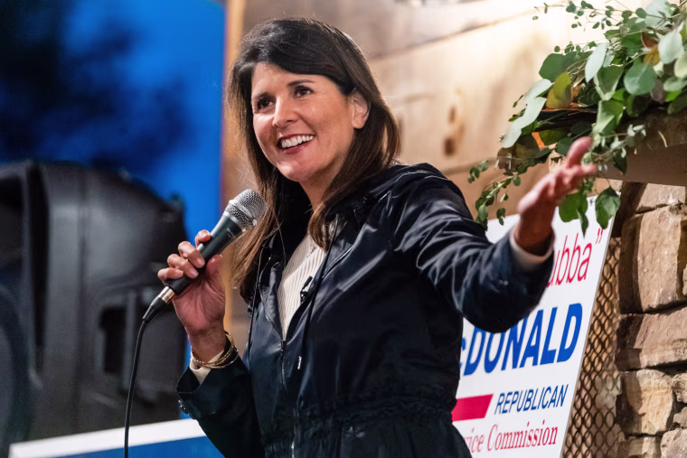 Former Ambassador To UN Nikki Haley Joins Senator Loeffler For Campaign Rally