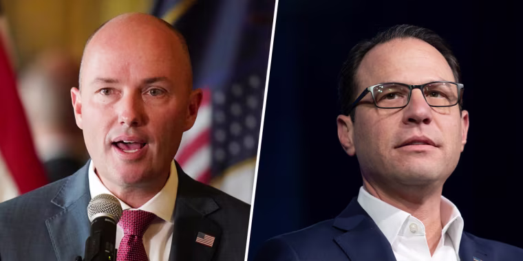 Gov. Spencer Cox and Gov. Josh Shapiro.