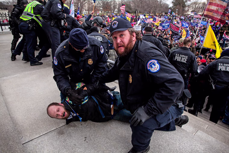 Garret Miller at the U.S. Capitol on Jan. 6, 2021.
