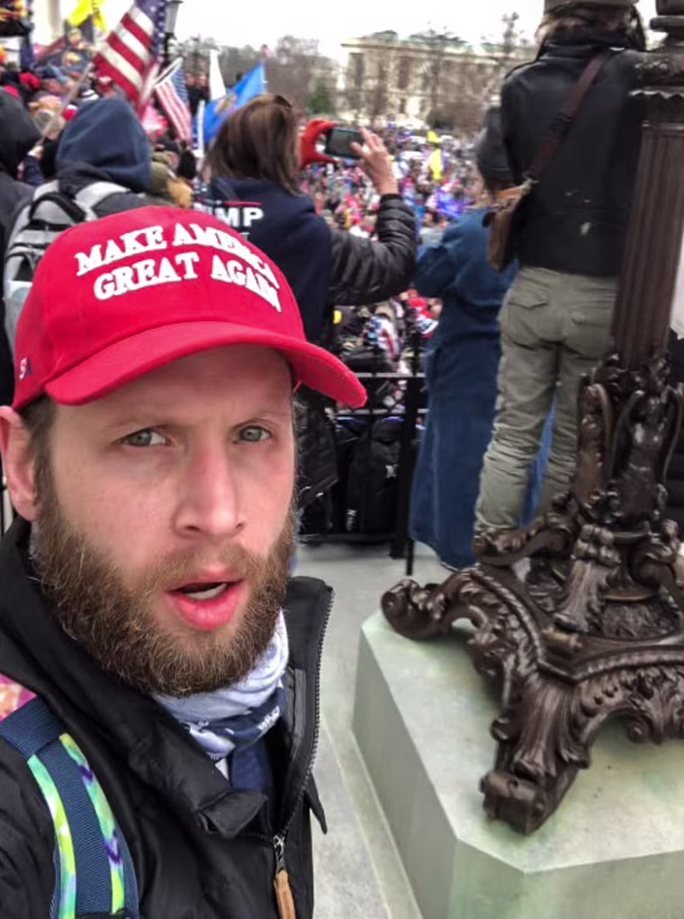 Garret Miller at the U.S. Capitol on Jan. 6, 2021.