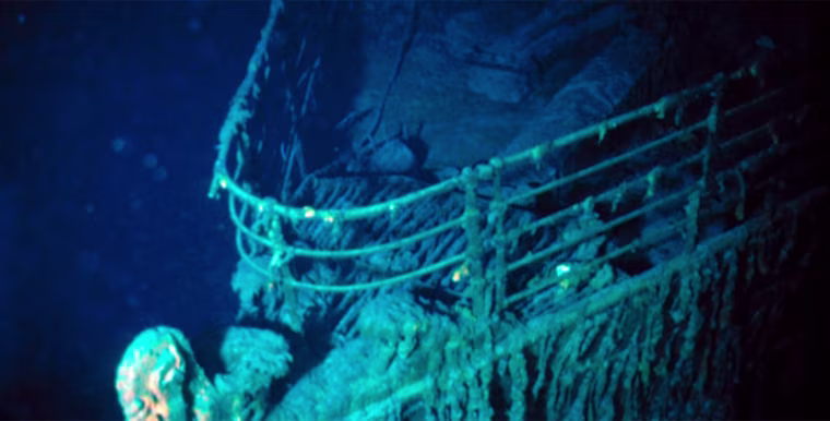 The remains of the wreckage of Titanic.