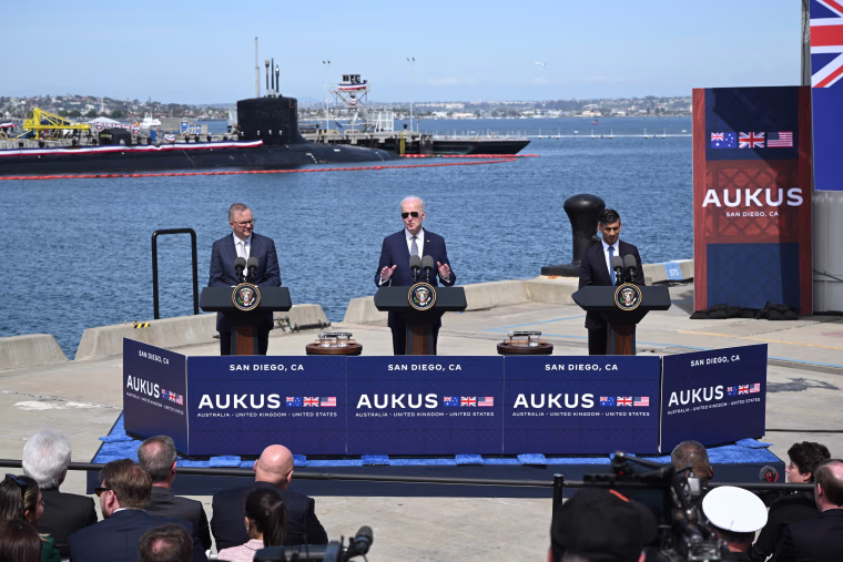 Rishi Sunak Attends San Diego AUKUS Meeting