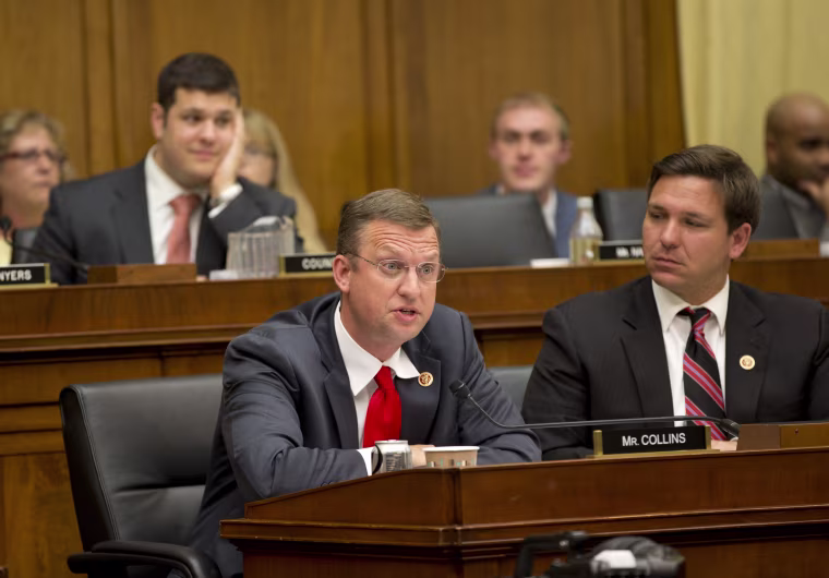 Then-Rep. Ron DeSantis listens as Rep. Doug Collins speaking during a House Judiciary Committee hearing in Washington, D.C.