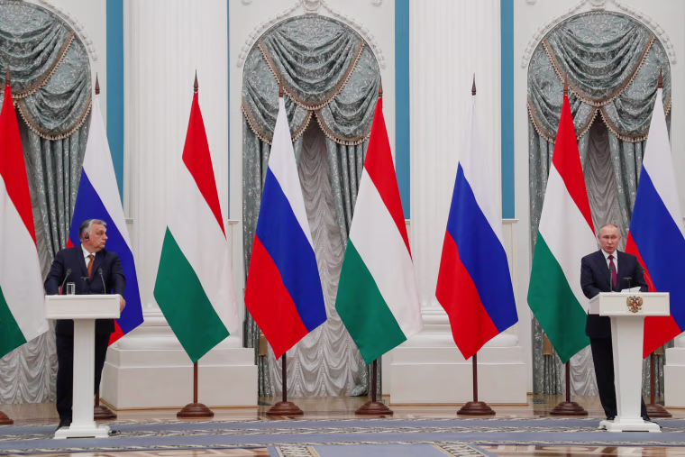 Viktor Orban Vladimir Putin in Moscow