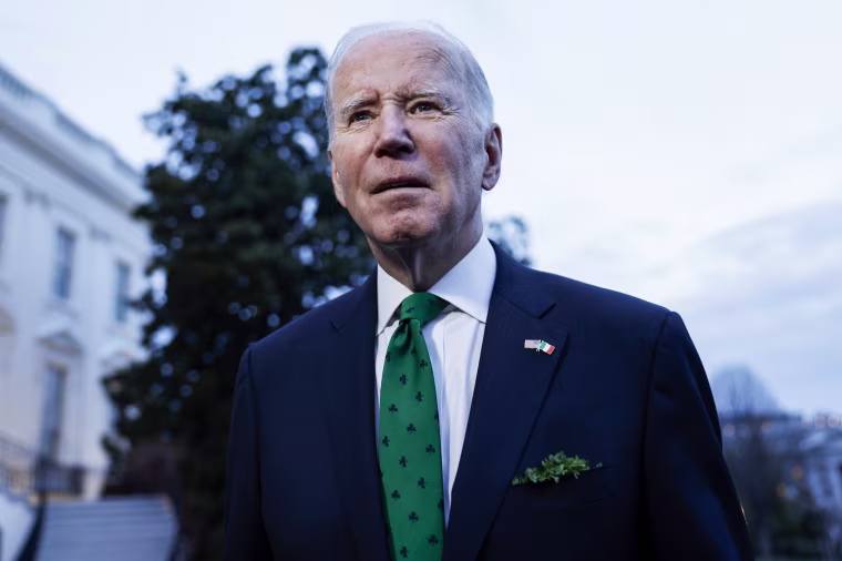 President Joe Biden outside the White House on March 17, 2023.