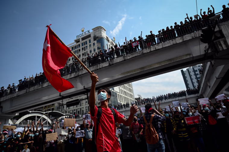 Myanmar junta dissolves Suu Kyi’s NLD party, most of opposition
The NLD was one of 40 parties ordered dissolved after failing to meet a registration deadline ahead of the delayed elections.
