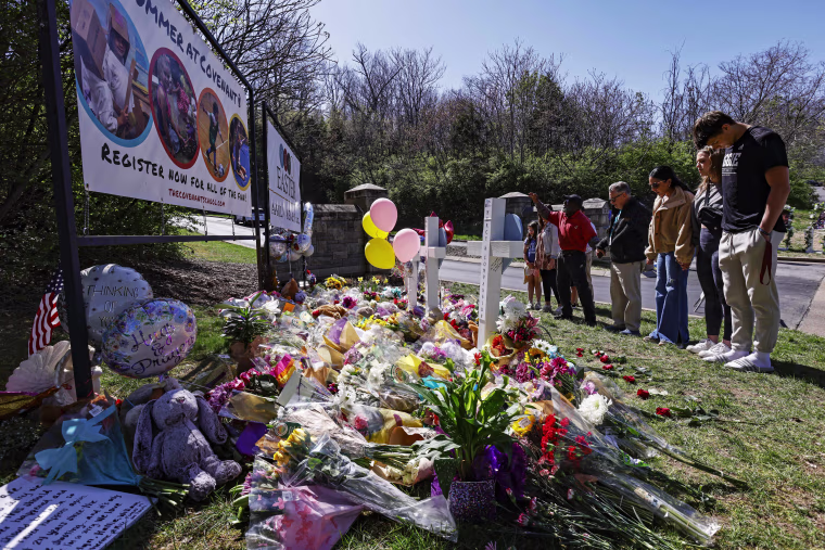 Covenant school shooting tributes