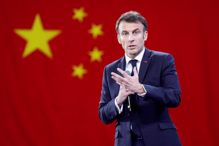 French President Emmanuel Macron in China