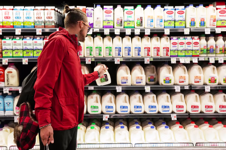 A customer at a grocery store in Salt Lake City.