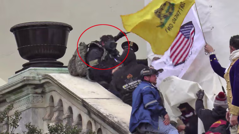 Christopher Alberts at the Capitol on Jan. 6, 2021.