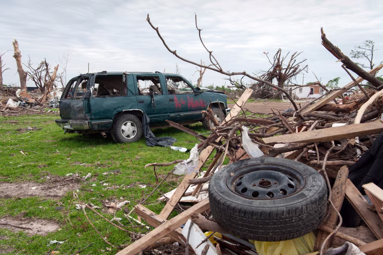 Tornado damage in Rolling Fork, Miss. on April 23, 2023.