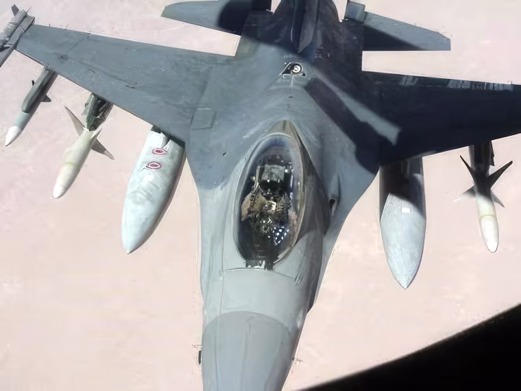 In this image provided by the U.S. Air Force, Lt. Col. CQ Brown, Jr., pilots an F-16 Fighting Falcon in support of Operation Southern Watch, Iraq, in the early 2000s. Brown is a command pilot with more than 3,000 flying hours, including 130 combat hours. President Joe Biden is expected to announce Air Force Gen. C.Q. Brown Jr., &nbsp;a history-making fighter pilot with recent experience countering China in the Pacific, to serve as the next chairman of the Joint Chiefs of Staff. If confirmed by the Senate, Brown would replace the current chairman of the Joint Chiefs of Staff, Army Gen. Mark Milley, whose term ends in October.