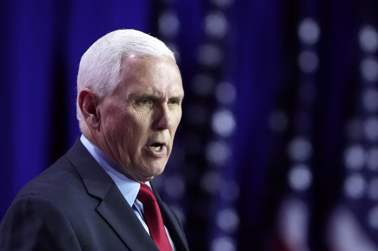 WASHINGTON, DC - JUNE 23: Republican presidential candidate and former U.S. Vice President Mike Pence delivers remarks at the Faith and Freedom Road to Majority conference at the Washington Hilton on June 23, 2023 in Washington, DC. Former U.S. President Donald Trump will deliver the keynote address at tomorrow evening's "Patriot Gala" dinner.