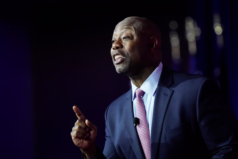 Republican presidential candidate Sen. Tim Scott of South Carolina at the Faith and Freedom Road to Majority conference on June 23, 2023 in Washington.