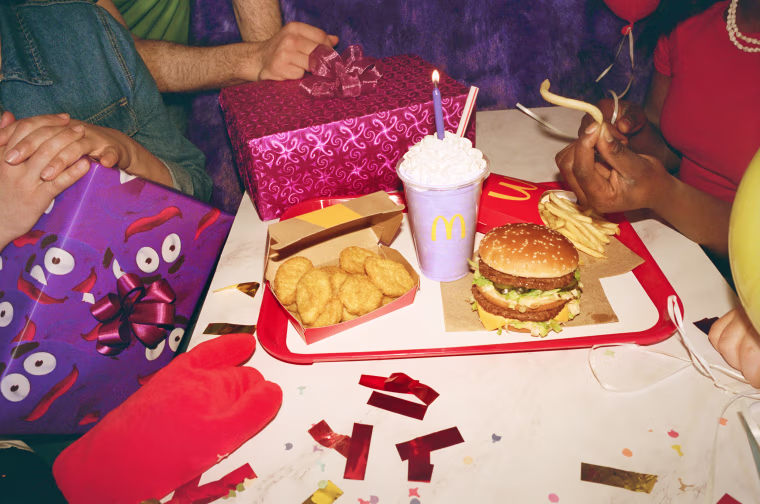 McDonald's new berry-flavored milkshake.